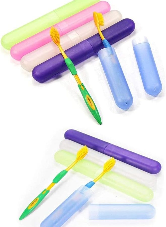 Plastic Travel Toothbrush Case Organizer Box Easy To Carry 2 Pieces Blue - Image 2